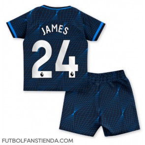Chelsea Reece James #24 Segunda Equipación Niños 2023-24 Manga Corta (+ Pantalones cortos)